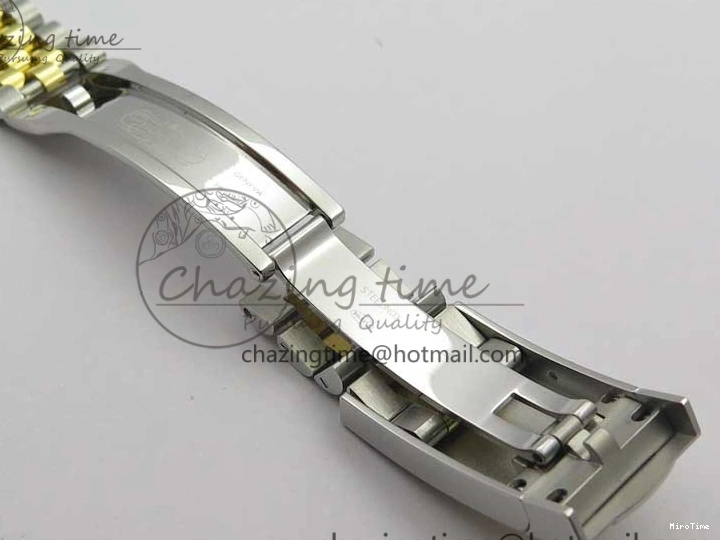 MiroTime 0519 DateJust 41 SS YG 126333 Fluted Bezel DJF Best Edition 904L Steel Gray Dial Green Roman Markers on Jubilee Bracelet A Seasonal 3194